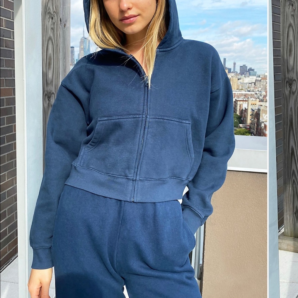 Aritzia tna zip boyfriend hoodie
